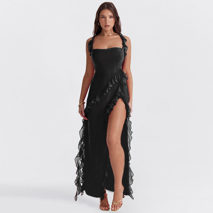Lily -  Asymmetrical Ruffle Dress