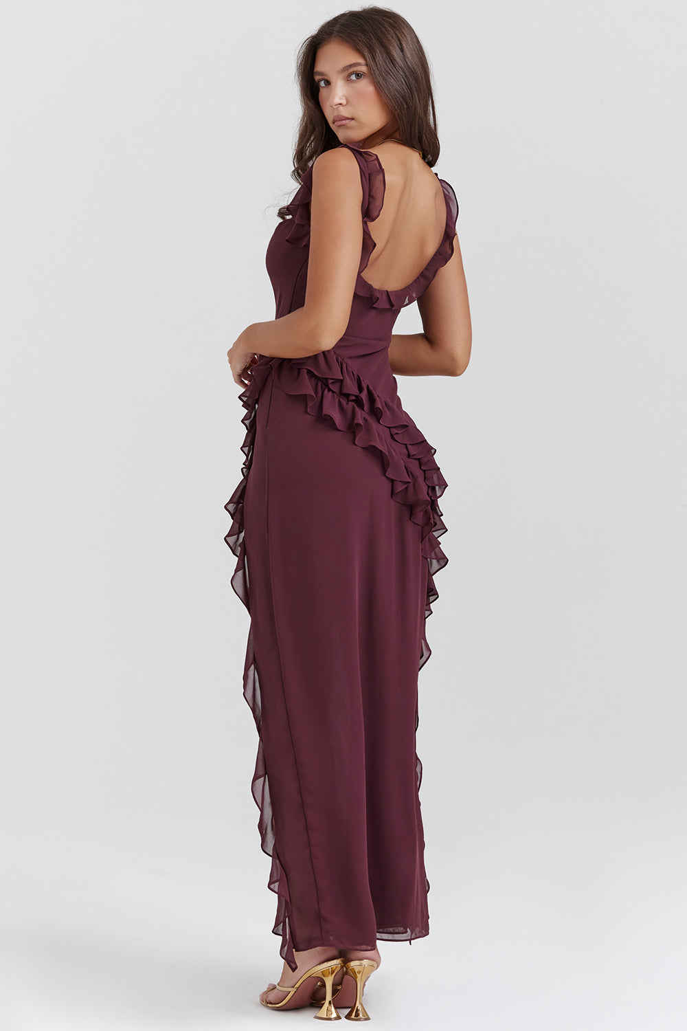 Lily -  Asymmetrical Ruffle Dress