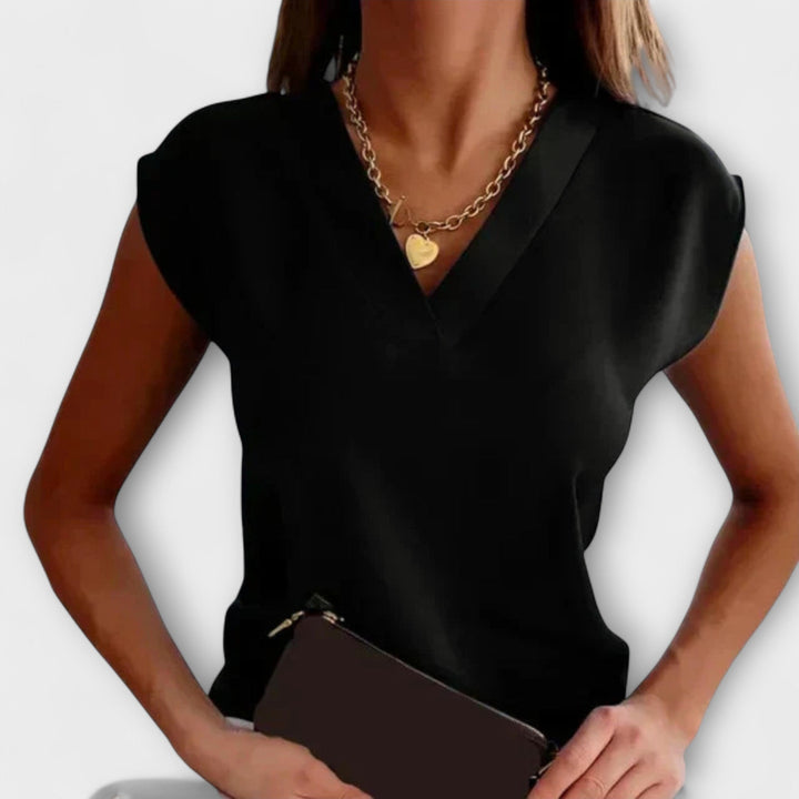 Amelia - Casual V-Neck Top