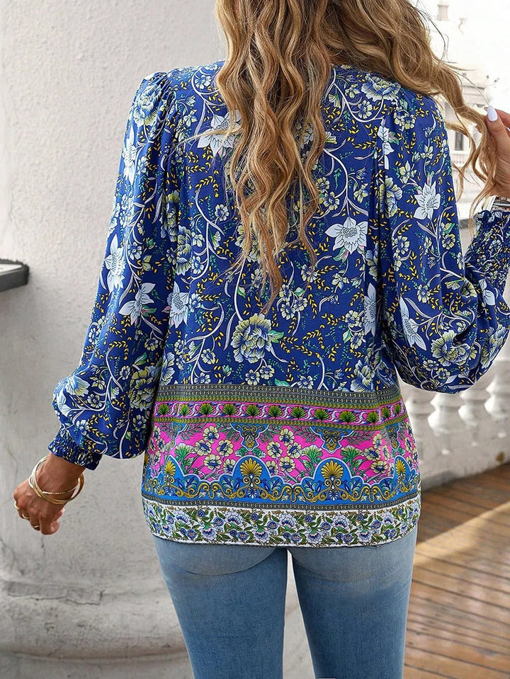 Charlotte - Floral Peasant Blouse