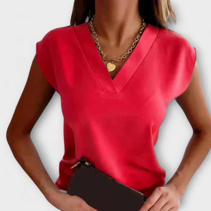 Amelia - Casual V-Neck Top