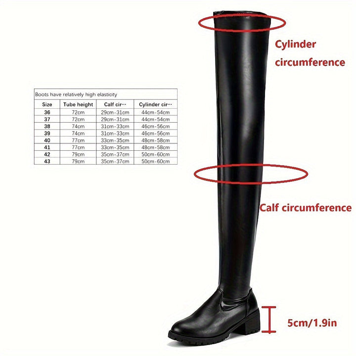 Sophia - Stylish Chunky Heel Boots