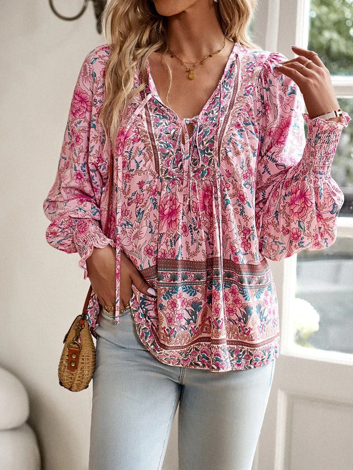 Charlotte - Floral Peasant Blouse