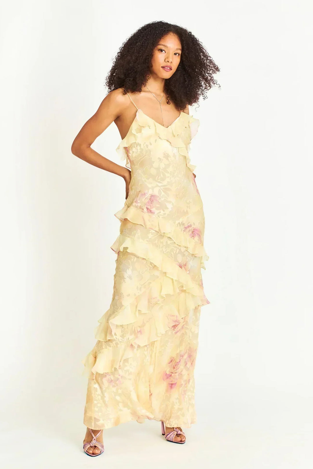 Amelia - Flowing Ruffle Gown