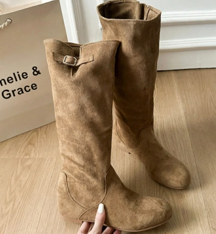 Victoria – Chic Suede Knee Boots