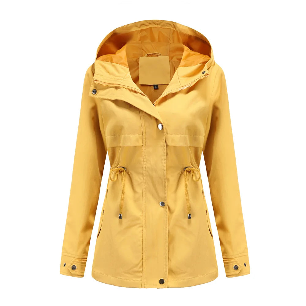 Lydia - Hooded Windbreaker Waterproof Coat