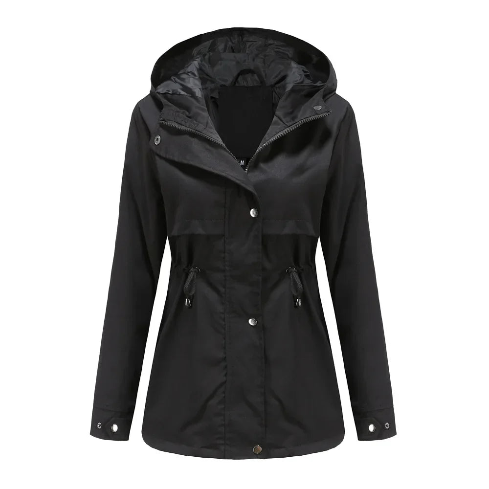 Lydia - Hooded Windbreaker Waterproof Coat