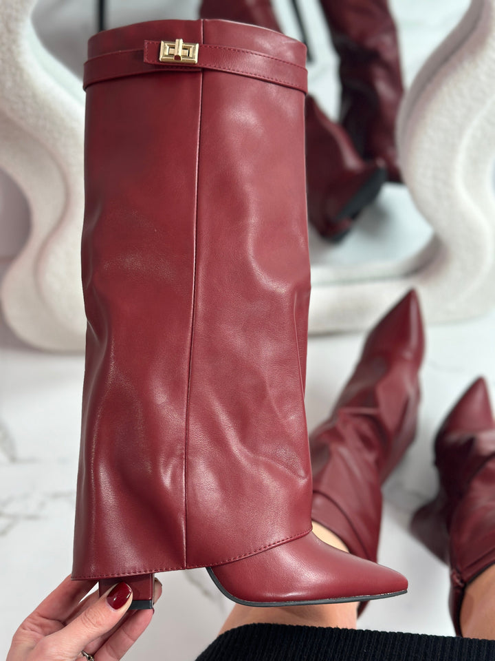 Sarah - Burgundy Boots