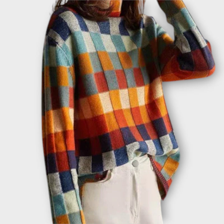 Josephine - Cozy Patchwork Sweater