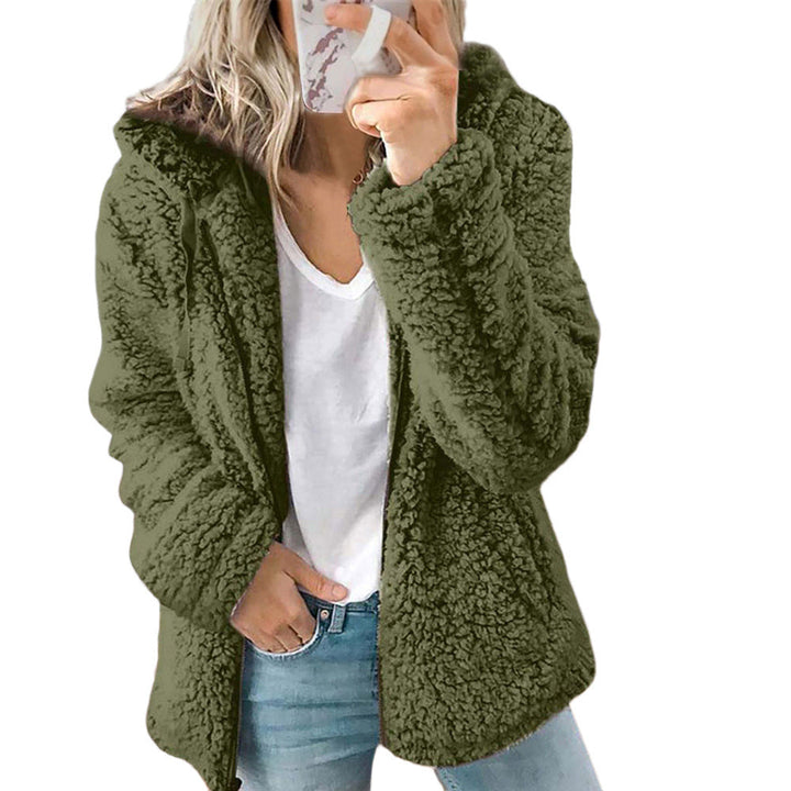 Sara - Winter Lamb Wool Plush Hooded Jacket