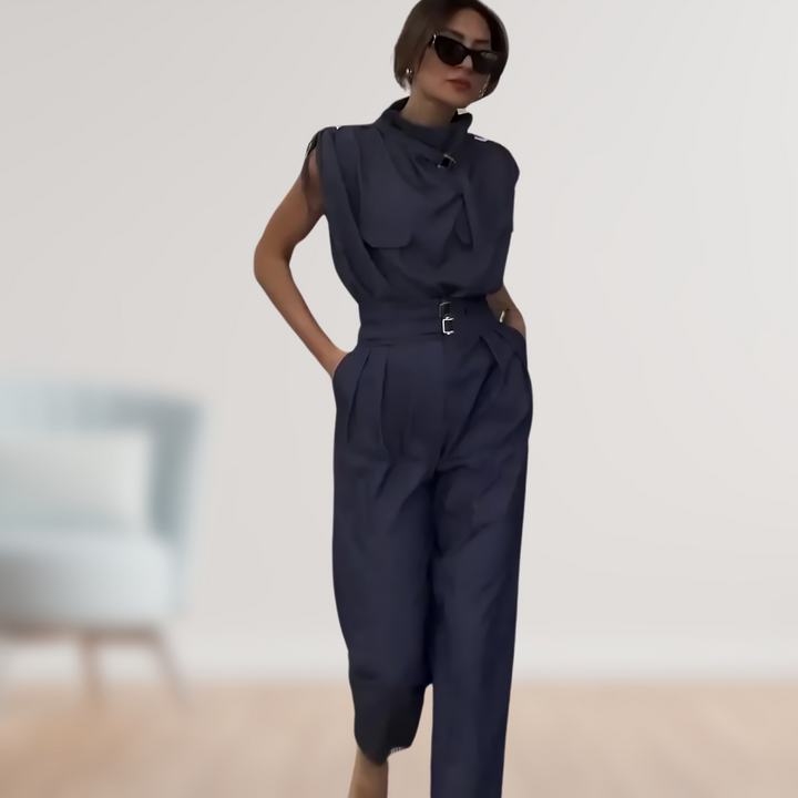 Georgia - Chic Belted Jumpsuit