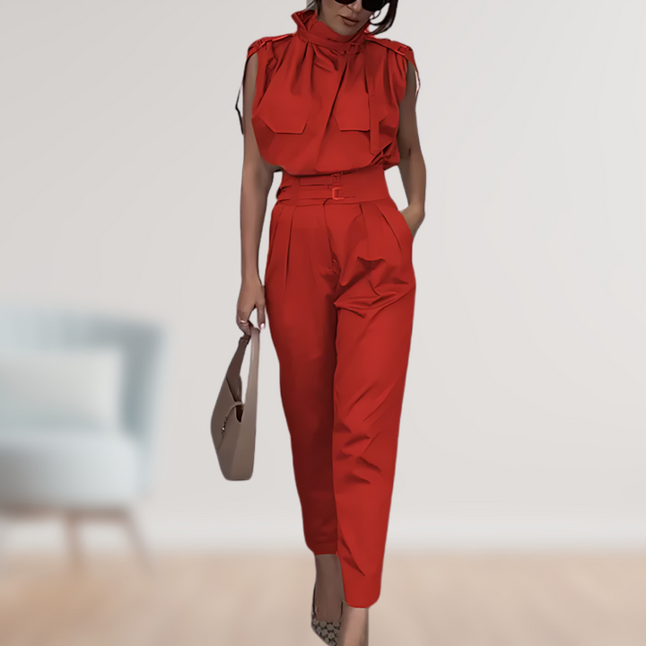 Georgia - Chic Belted Jumpsuit