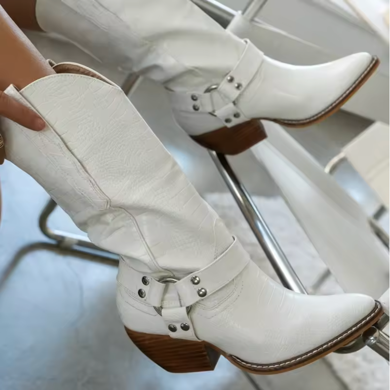 Jessica - Stylish Cowhide Boots