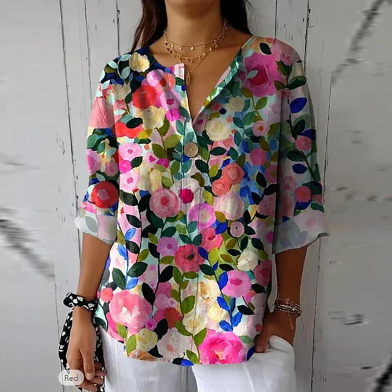 Megan - Vibrant Floral Top