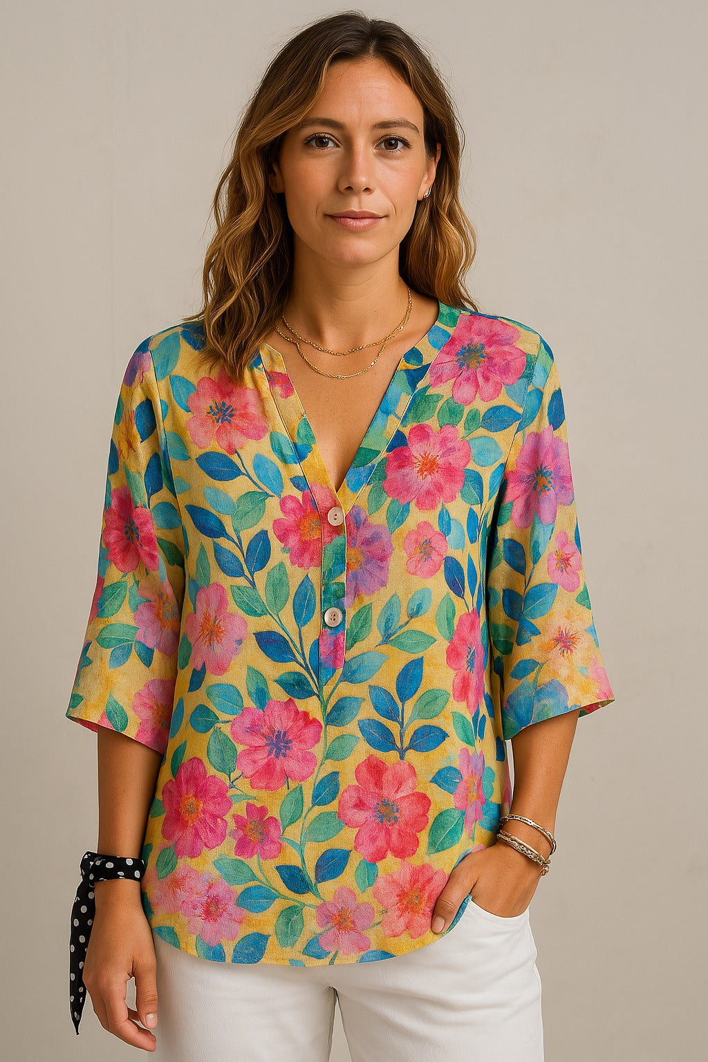 Megan - Vibrant Floral Top