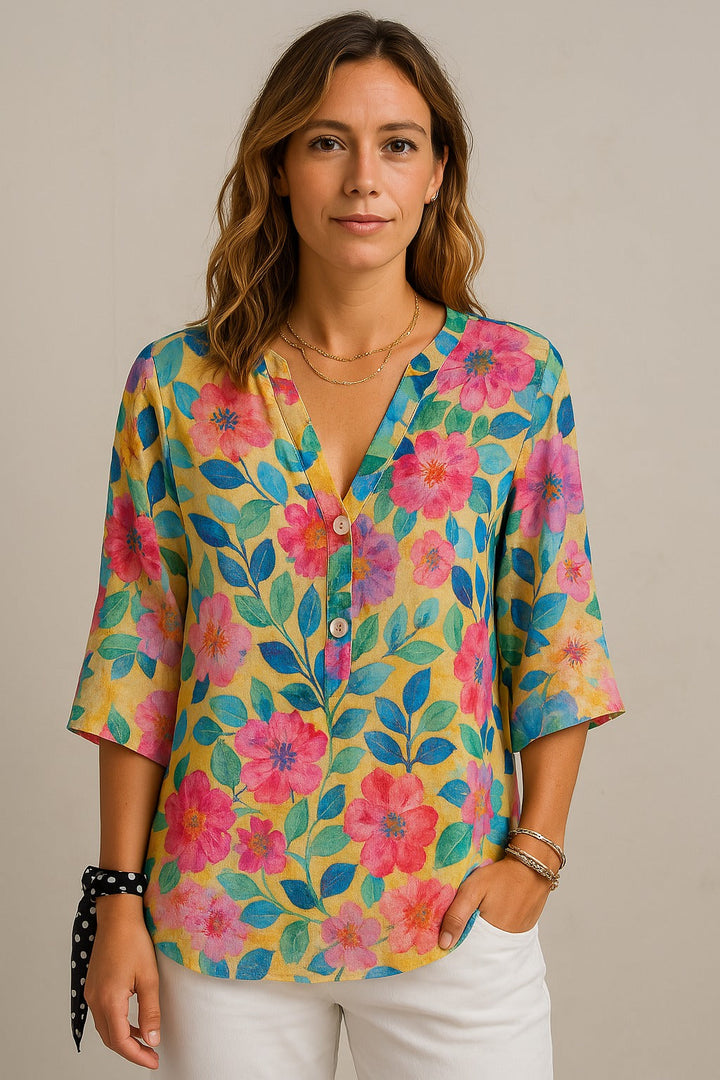 Megan - Vibrant Floral Top