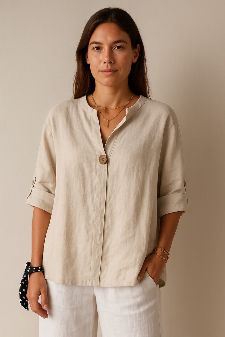 Lila - Casual V-Neck Blouse