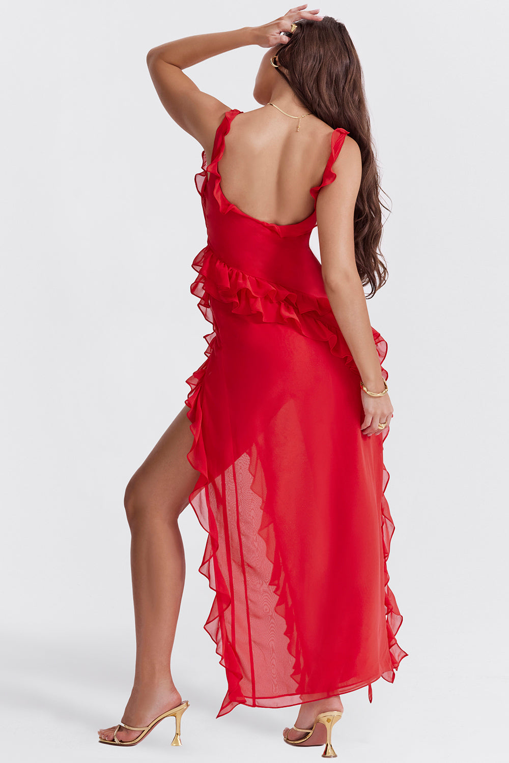 Lily -  Asymmetrical Ruffle Dress