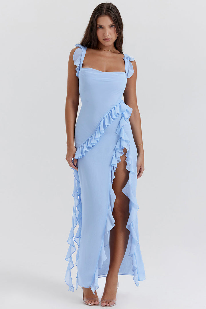 Lily -  Asymmetrical Ruffle Dress