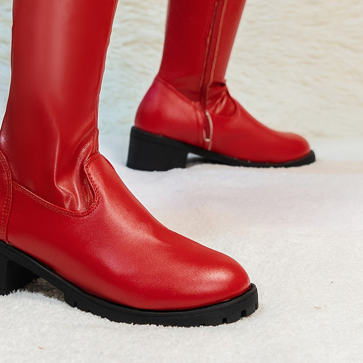 Sophia - Stylish Chunky Heel Boots