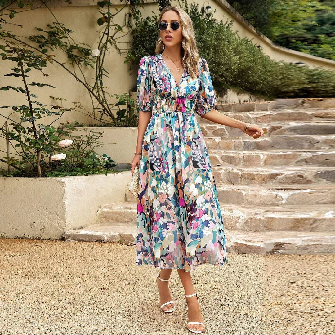 Charlotte - Elegant V-neck Dress