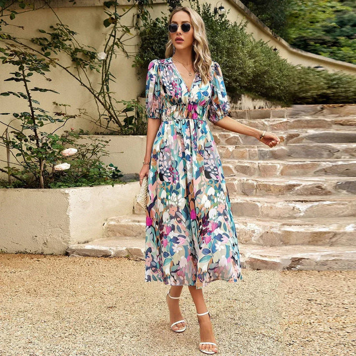 Charlotte - Elegant V-neck Dress