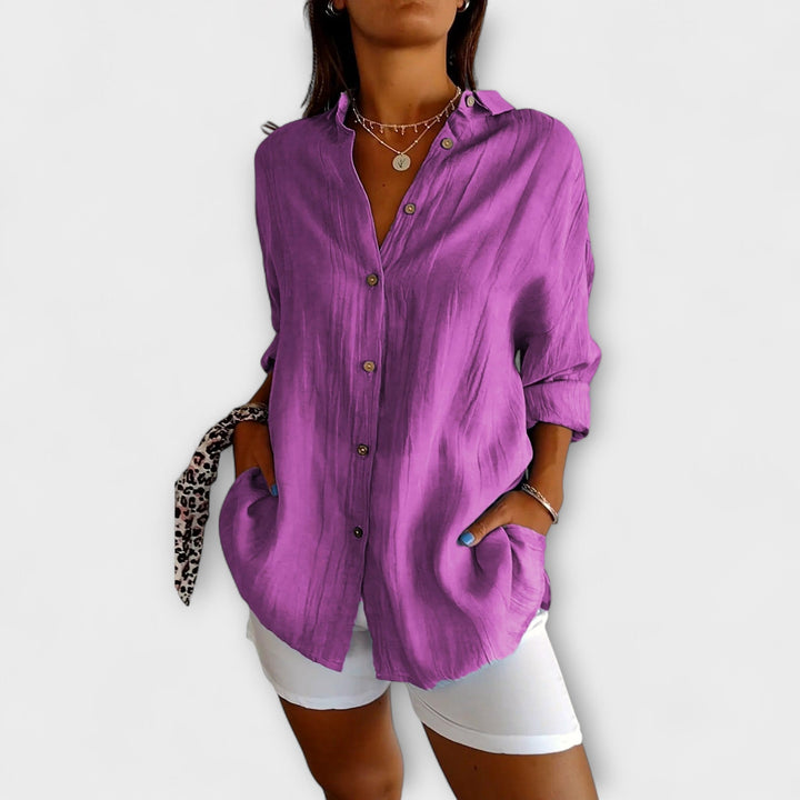 Holly - Chic Pleated Blouse