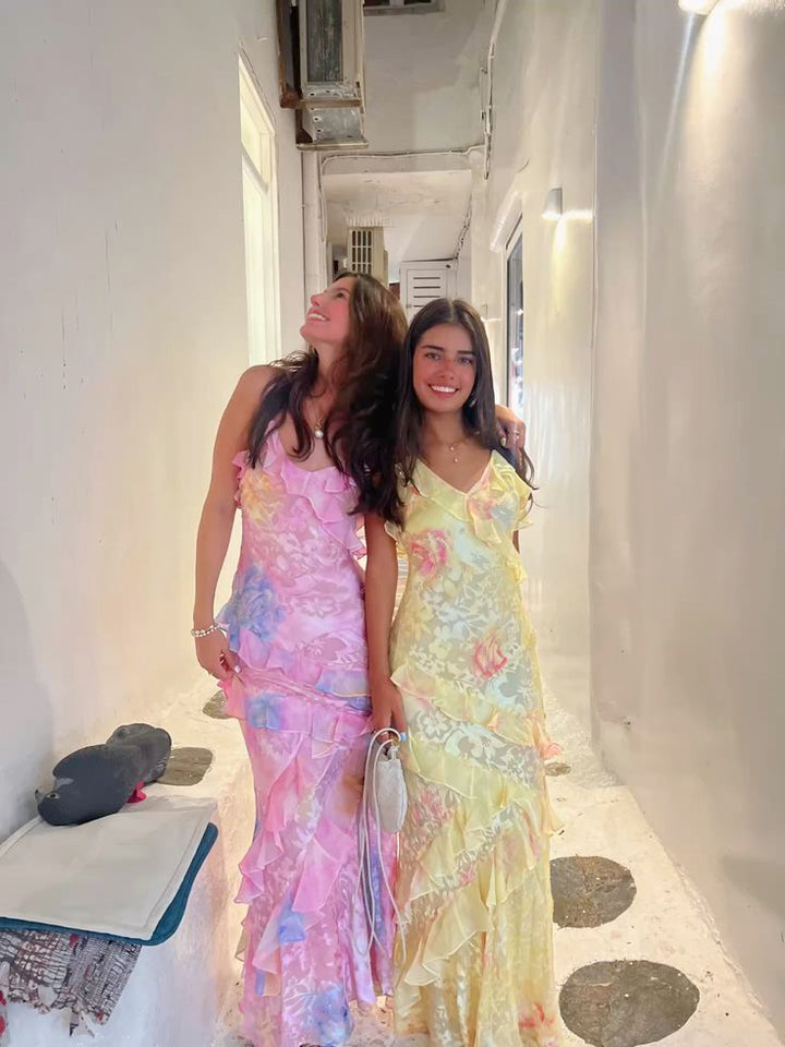 Amelia - Flowing Ruffle Gown