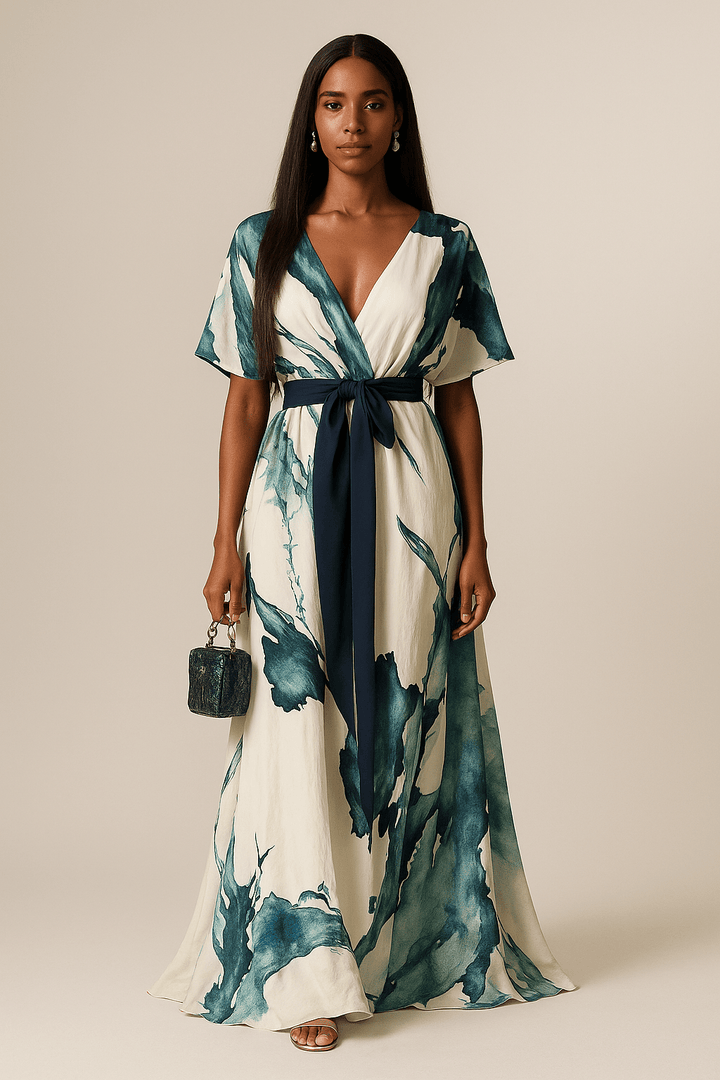 Amelia - Flowy Watercolour Dress
