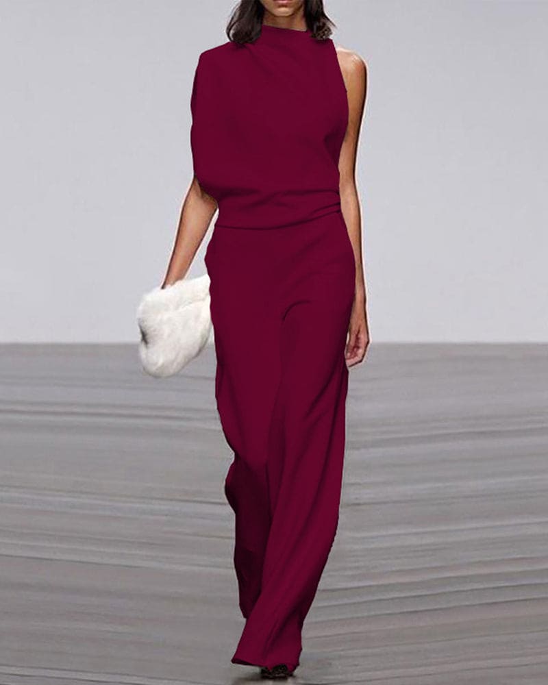 Phoebe - Elegant One-Shoulder Jumpsuit