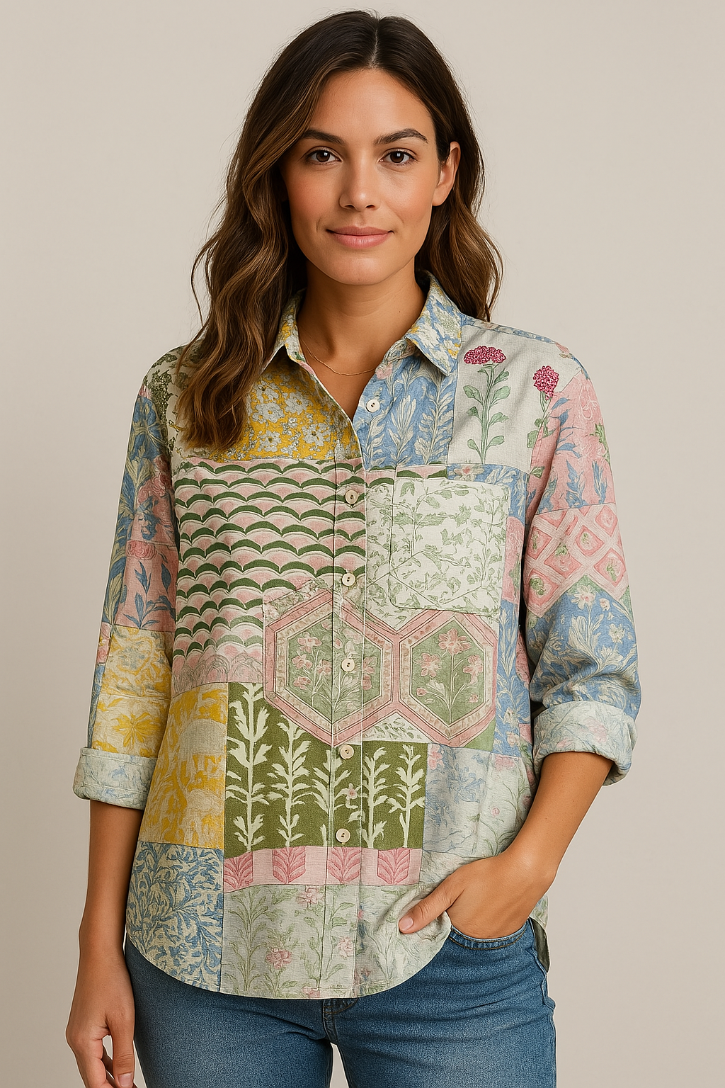 Emily - Elegant Floral Top
