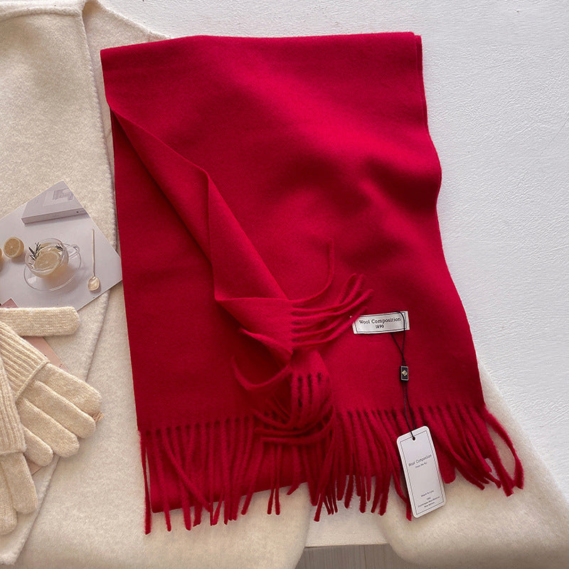 Lily - Comfy Soft Plain Tassel Scarf