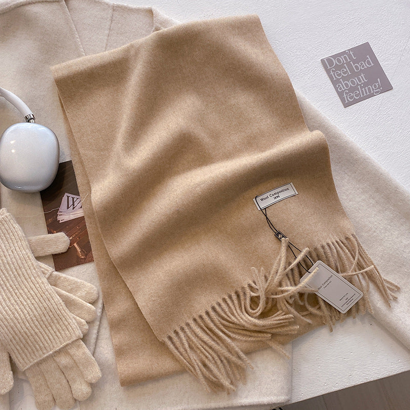 Lily - Comfy Soft Plain Tassel Scarf