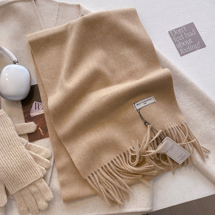 Lily - Comfy Soft Plain Tassel Scarf