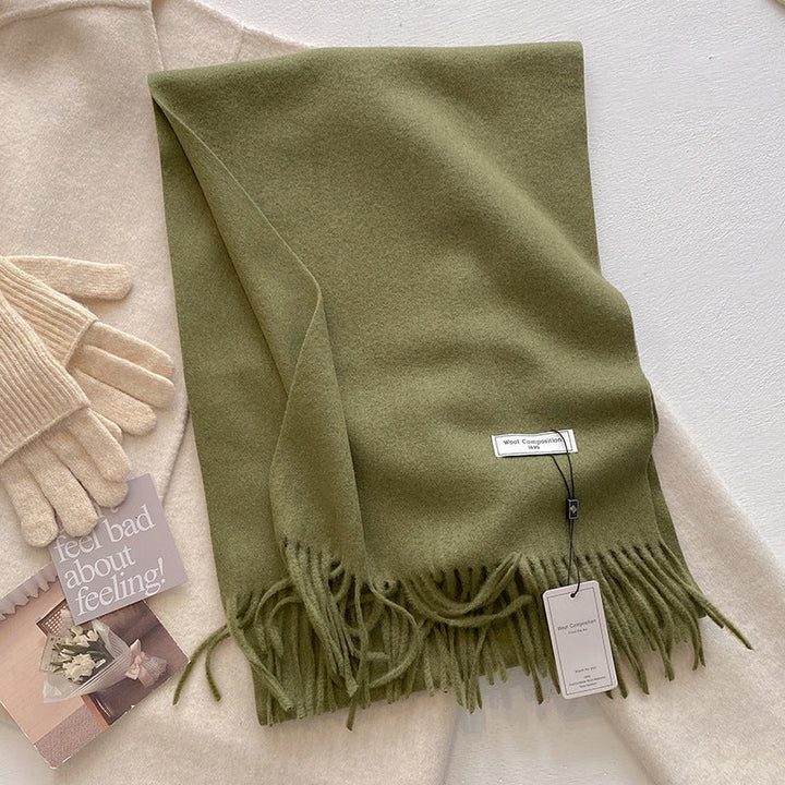 Lily - Comfy Soft Plain Tassel Scarf