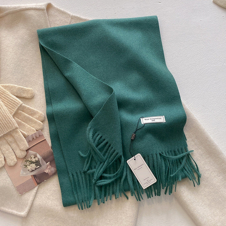 Lily - Comfy Soft Plain Tassel Scarf
