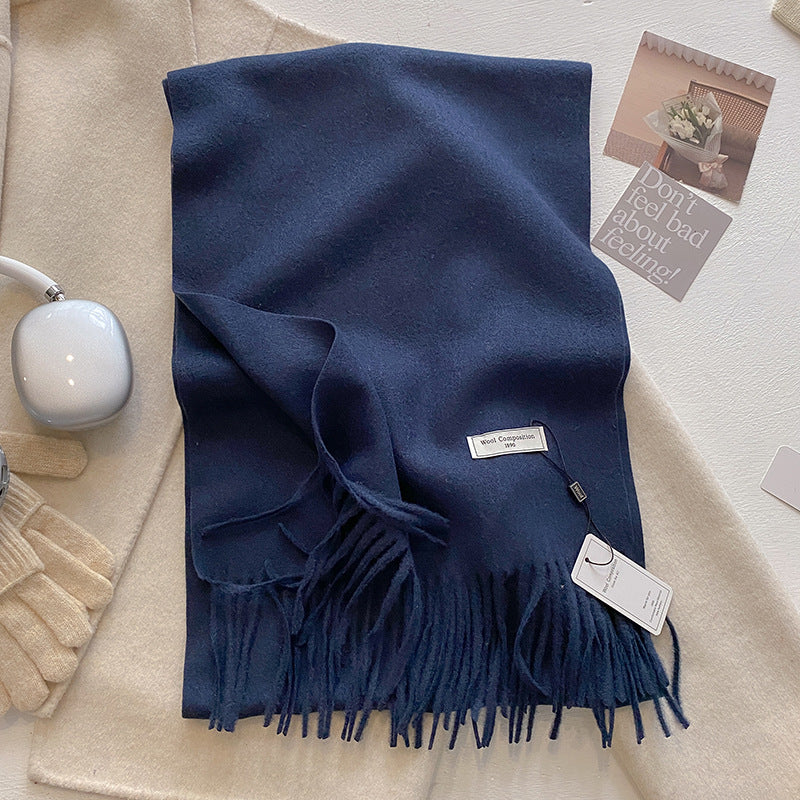 Lily - Comfy Soft Plain Tassel Scarf