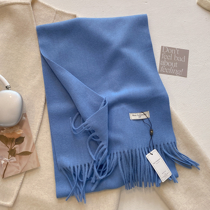 Lily - Comfy Soft Plain Tassel Scarf