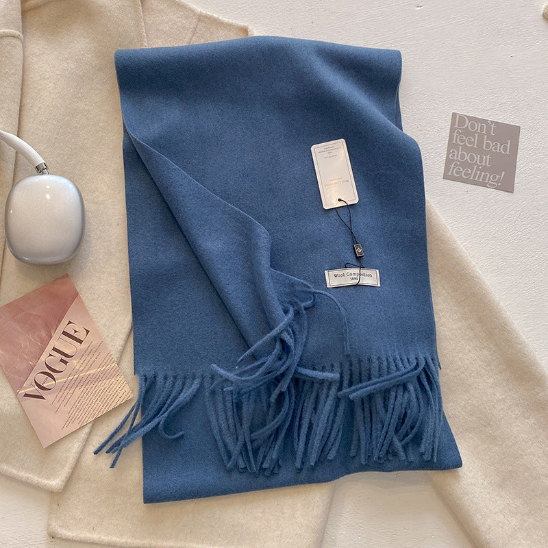 Lily - Comfy Soft Plain Tassel Scarf
