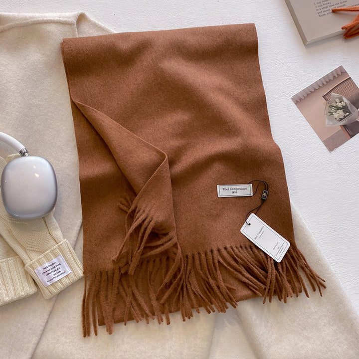Lily - Comfy Soft Plain Tassel Scarf