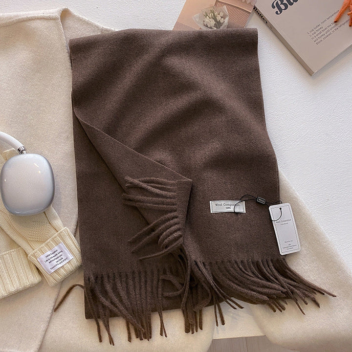Lily - Comfy Soft Plain Tassel Scarf