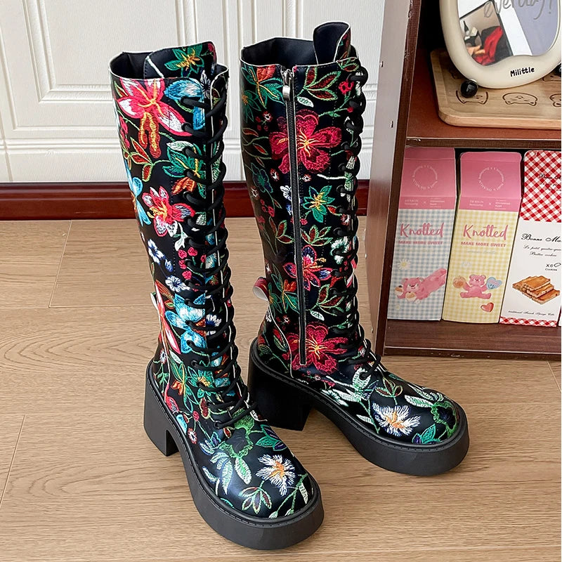 Claire - Stylish flower boots