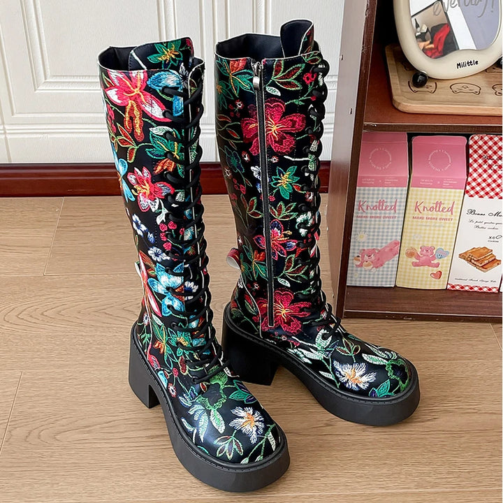 Claire - Stylish flower boots