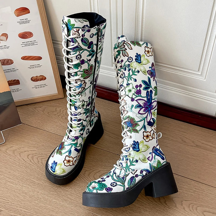 Claire - Stylish flower boots