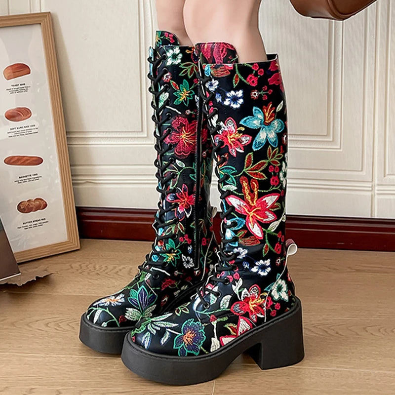 Claire - Stylish flower boots