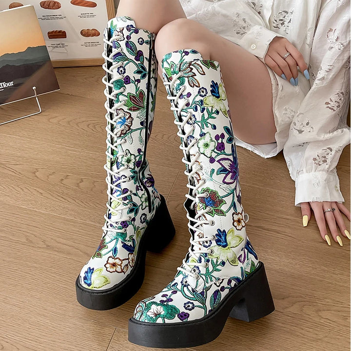 Claire - Stylish flower boots